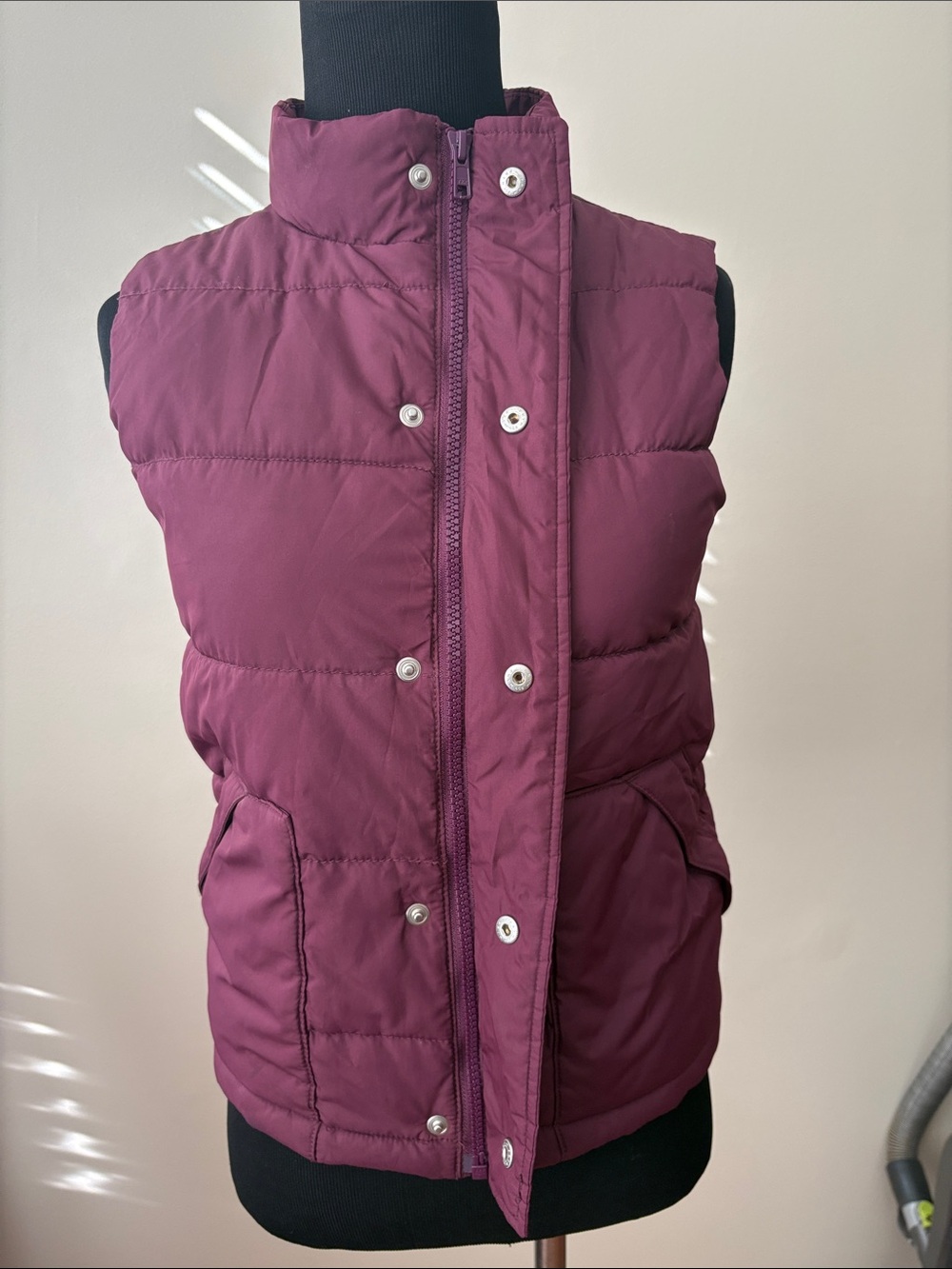 Gymboree Kids Quilted Puffer Vest - Deep Plum size Medium - Picture 9 of 15